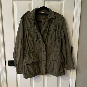 Free People Army Green Utility Jacket